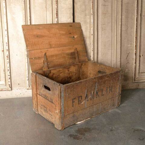 #51589 Antique Franklin Brewery Wood Bottle Crate image 7