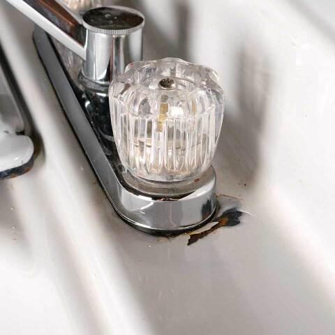 #51634 Vintage Porcelain Enameled Kitchen Sink image 8