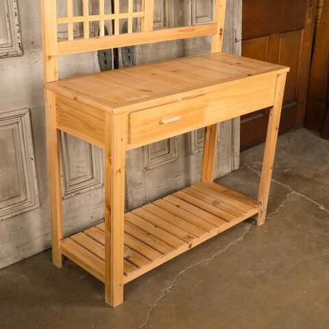#51635 Pine Wood Potting Bench Table Workstation image 3