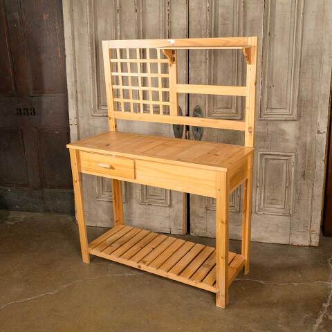 #51635 Pine Wood Potting Bench Table Workstation image 7