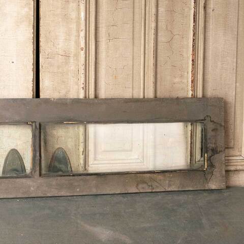 #51643 47x12 Antique 2 Lite Wood Transom Window image 7