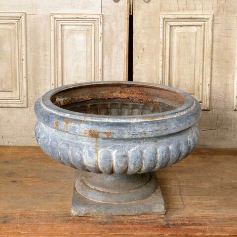 #51668 Salvaged Cast Iron Garden Urn Planter image 7