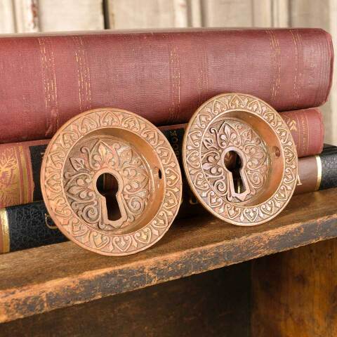 #51677 Antique Russell & Erwin Pocket Door Pulls image 3