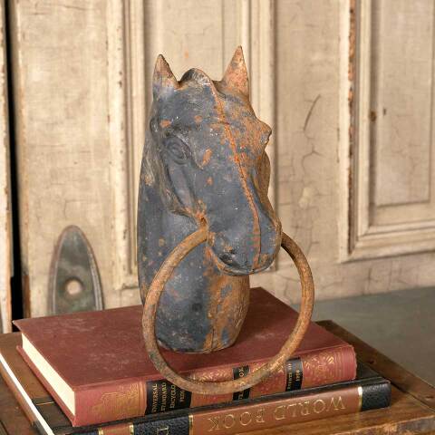 #51690 Cast Iron Horse Head Hitching Posts Topper image 2