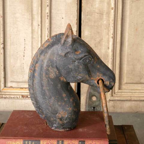 #51690 Cast Iron Horse Head Hitching Posts Topper image 3