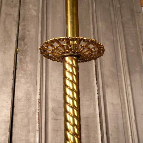 #51700 Salvaged Brass 6 Bulb Victorian Chandelier image 7