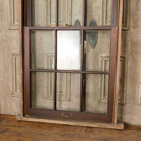 #51702 34x65 Antique Double Hung Wood Window image 2