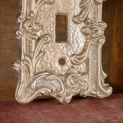 #51711 Vintage Ornate Brass Light Switch Cover Plate image 8