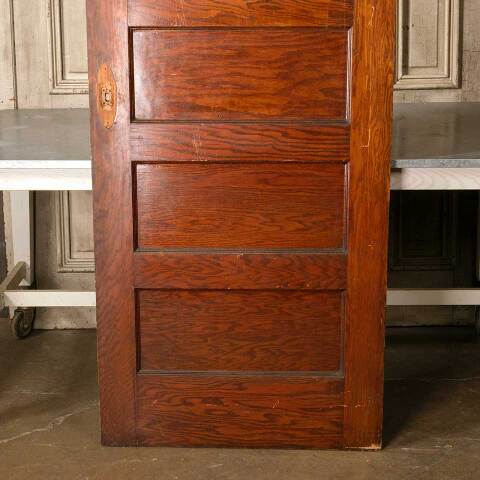 #51723 32x80 Antique Oak 5 Panel Pocket Door image 7