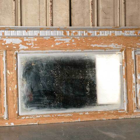 #51734 Salvaged Antique Wood Over Mantel Mirror image 2