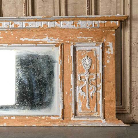 #51734 Salvaged Antique Wood Over Mantel Mirror image 5