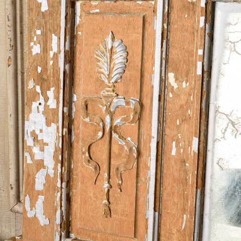 #51734 Salvaged Antique Wood Over Mantel Mirror image 7