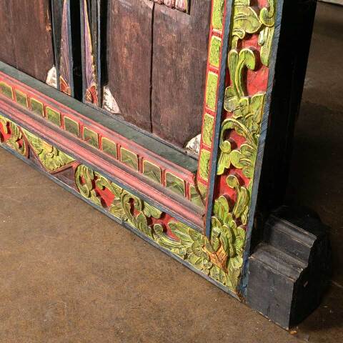 #51783 39x78 Salvaged Carved Wood Temple Doors image 7