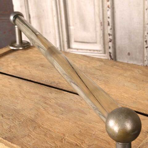 #51863 19" Antique Bathroom Glass Towel Bar image 4