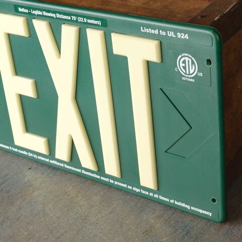 #51913 16x9 Salvaged Plastic Wall Mount EXIT Sign image 2