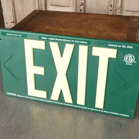 #51913 16x9 Salvaged Plastic Wall Mount EXIT Sign image 4