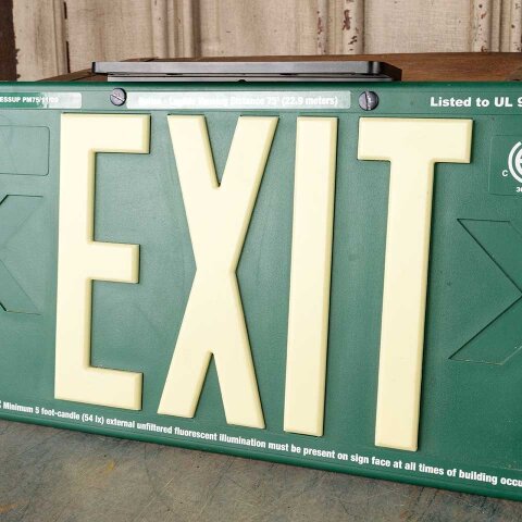 #51914 16x9 Salvaged Plastic Under Mount EXIT Sign image 4