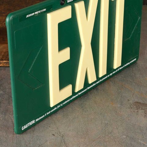 #51914 16x9 Salvaged Plastic Under Mount EXIT Sign image 8