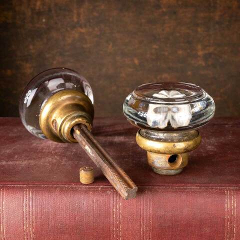 #51968 Antique 2" Round Glass Doorknobs Hardware image 6