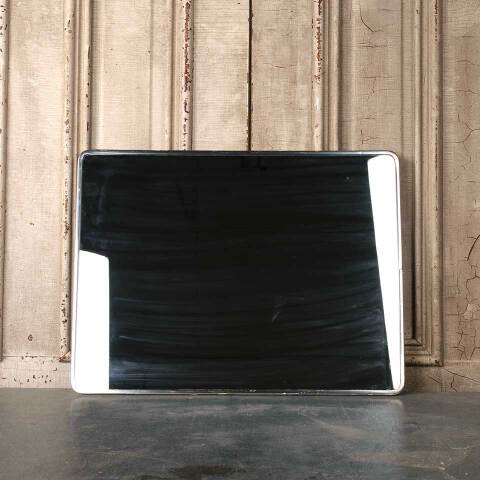 #51992 Salvaged Stainless Steel Framed Wall Mirror image 7
