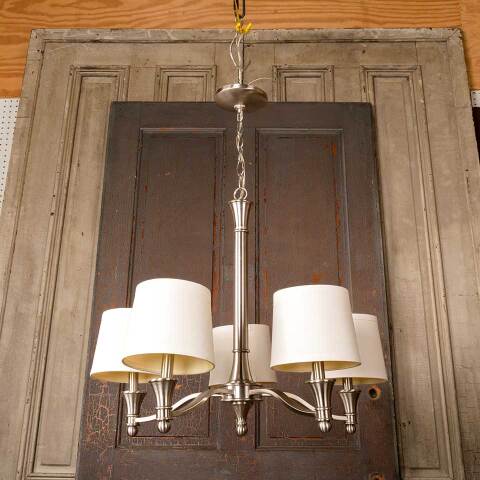 #51994 Salvaged 5 Bulb Chandelier Light Fixture image 2