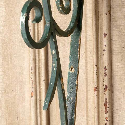 #52010 Set of 2 Vintage Wrought Iron Wall Brackets image 7