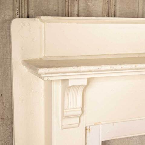 #52070 61x54 Antique Wood Fireplace Mantel image 2