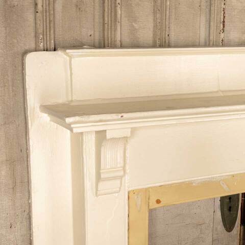 #52071 61x54 Antique Wood Fireplace Mantel image 2