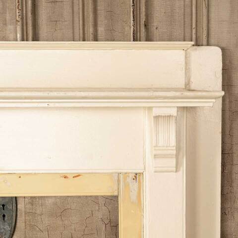 #52071 61x54 Antique Wood Fireplace Mantel image 5