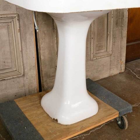 #52092 Salvaged Antique Cast Iron Pedestal Sink image 3
