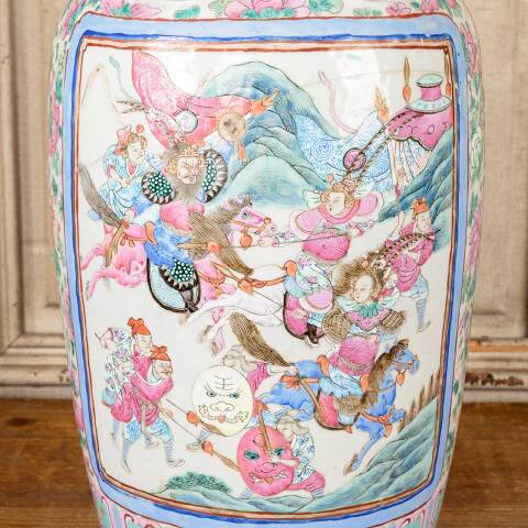 #52152 Large Chinese Porcelain Famille Rose Vase image 3