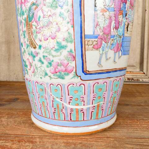 #52152 Large Chinese Porcelain Famille Rose Vase image 6