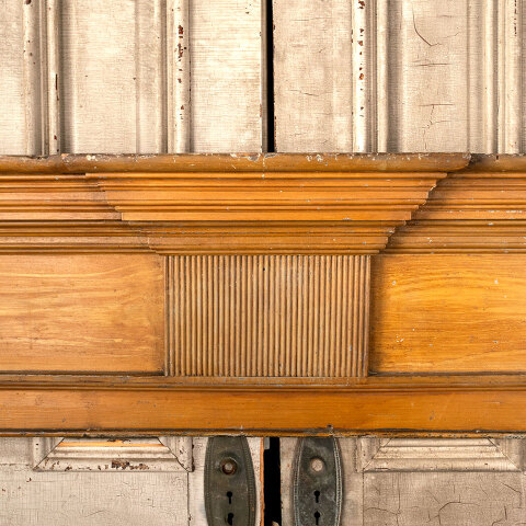 #52160 Salvaged Antique Wood Fireplace Mantel image 8