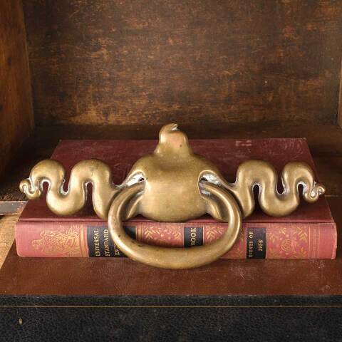 #52196 8x4 Antique Brass Furniture Drawer Pull image 2