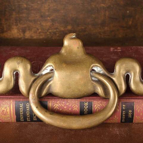 #52196 8x4 Antique Brass Furniture Drawer Pull image 3