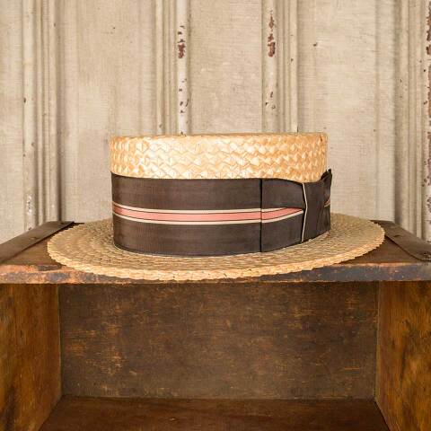 #52217 Antique HOPKINS BALTIMORE Straw Hat image 2