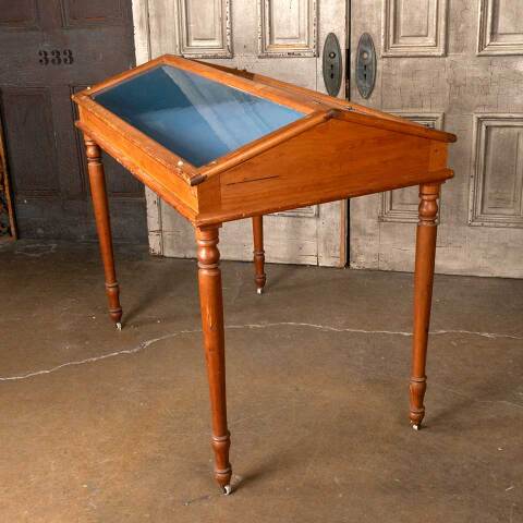 #52228 Antique Slant Top Glass Display Cabinet image 5