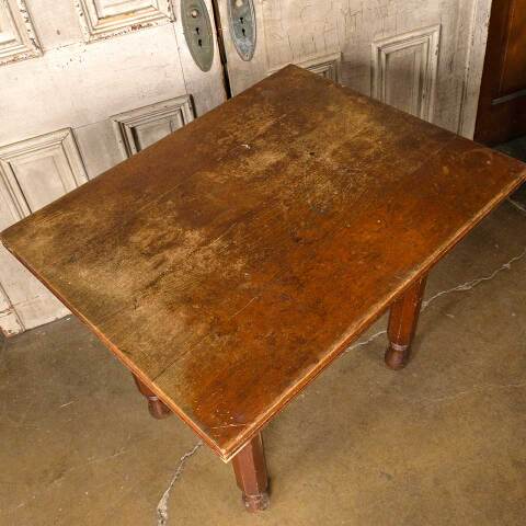 #52231 Salvaged Antique Oak Kitchen / Parlor Table image 4