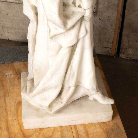 #52245 Antique Raffaello Romanelli Marble Statue image 6