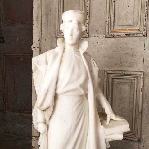 #52245 Antique Raffaello Romanelli Marble Statue image 7