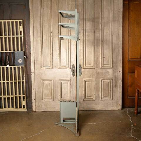 #52248 Vintage Metal Office Valet Coat & Hat Rack image 7