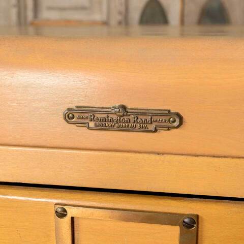 #52258 Vintage Maple Card Catalog / File Drawer Unit image 5