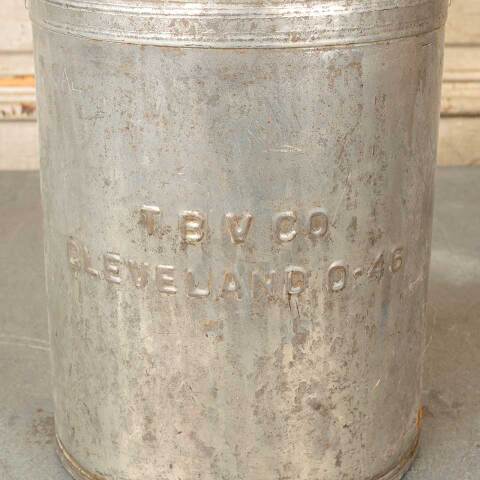 #52273 Antique Galvanized Metal Milk Jug Can image 2