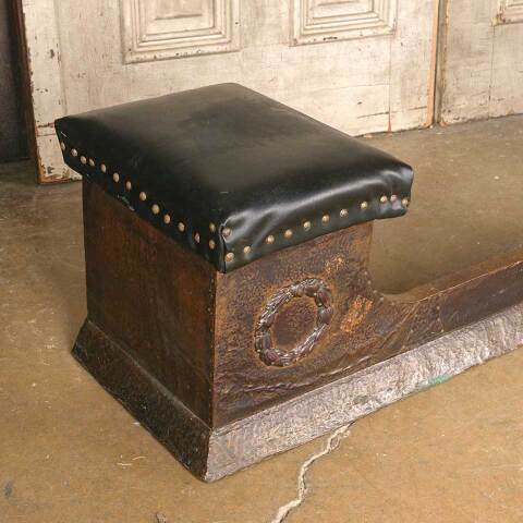 #52278 Antique Fireplace Fender Seat Hearth Bench image 3
