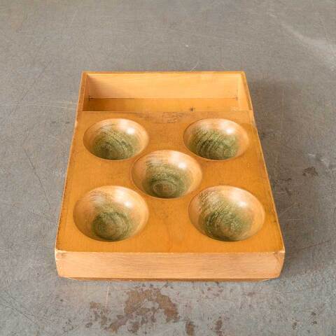 #52292 Vintage Wood Sorting Tray Organizer image 6