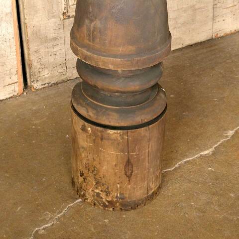 #52390 Salvaged Antique Turned Wood Newel Post image 4