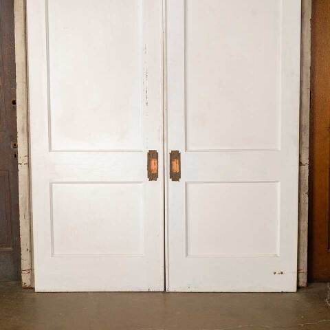 #52445 65x84 Antique 2 Panel Wood Pocket Doors image 3