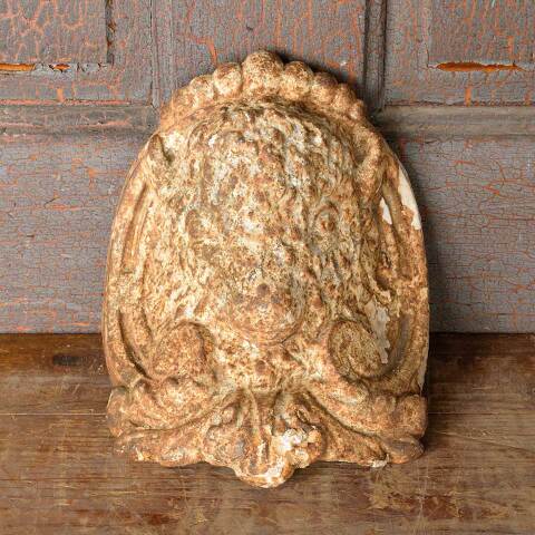 #52476 Antique Cast Iron Bison Head Ornament image 2