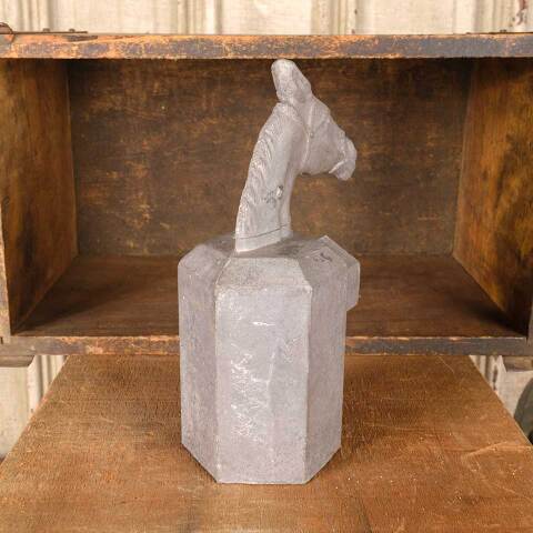 #52477 Vintage Metal Horse Head Fence Post Topper image 3