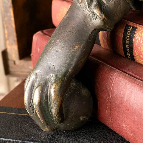 #52485 Antique Cast Brass Hand Door Knocker image 4